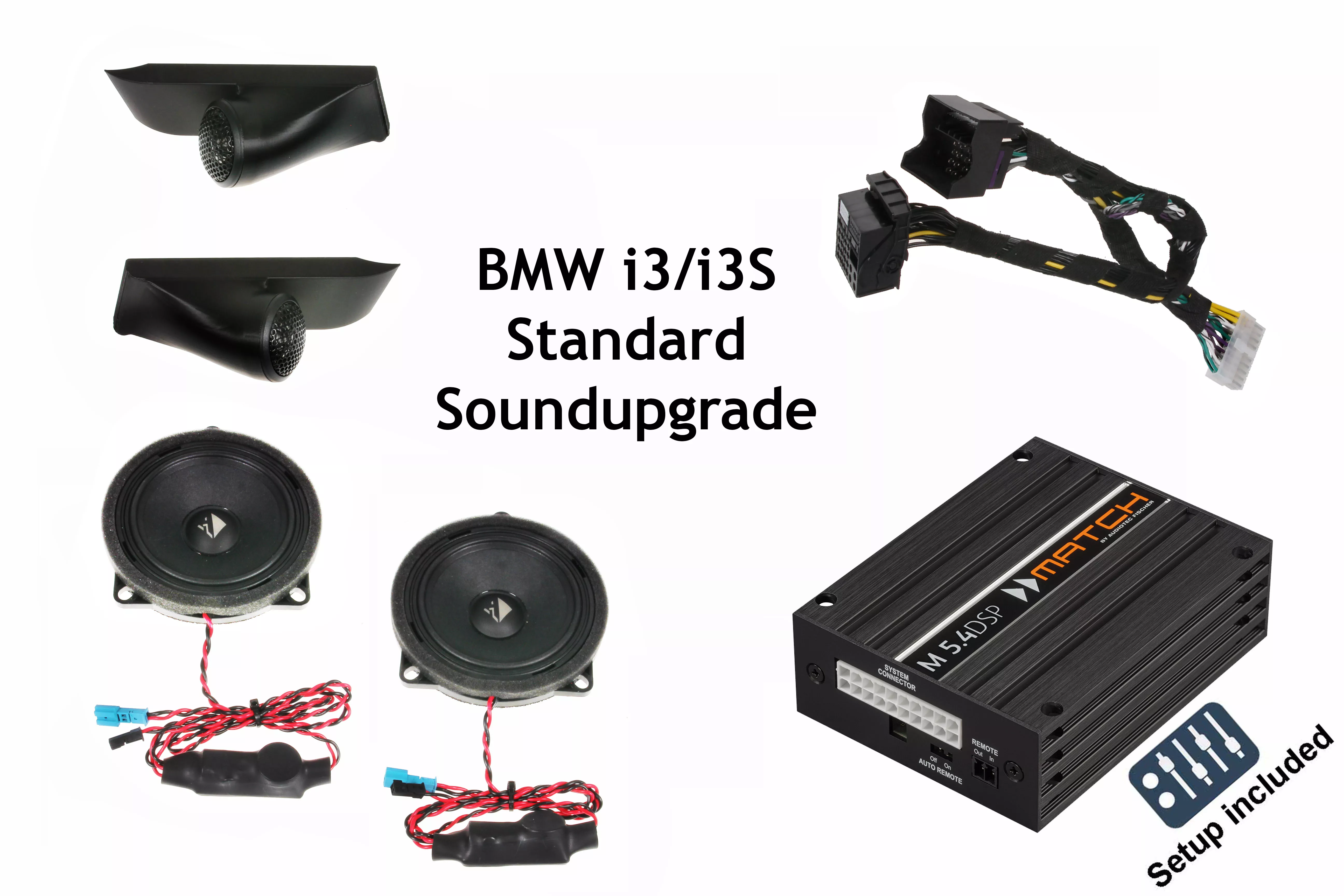 BMW i3/i3S Standard Komplett | 5-Kanal DSP Soundupgrade | Lautsprecher | Subwoofer Q168-P