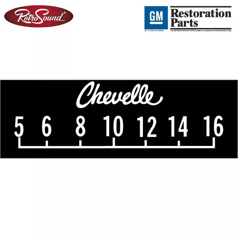 Retrosound SCP14 bedruckte Displayschutzfolie GM ''Chevelle'', 3er Set