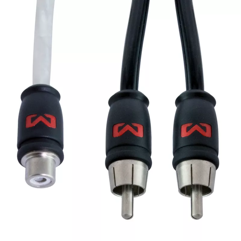 Ampire Cinch Audio Y-Kabel 30cm, 2 Stecker - 1 Buchse