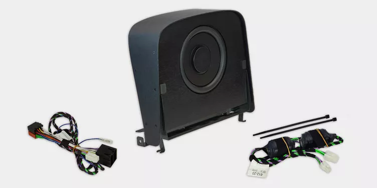 Beim SPC-R100-DU Subwoofer sind die Plug & Play Anschlusskabel enthalten.