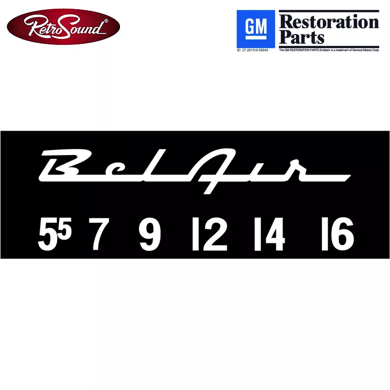 Retrosound SCP22 bedruckte Displayschutzfolie GM ''Bel Air'', 3er Set