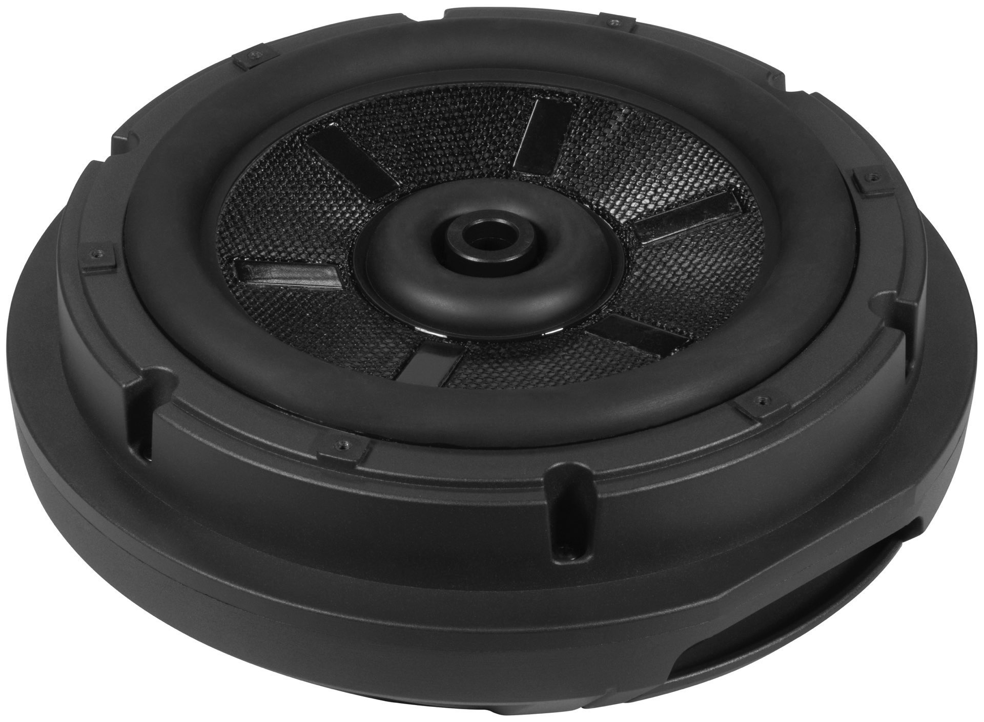 Musway MW1000A - 28 cm (11”) Aktiv-Reserverad Subwoofer auch für Notrad | 300 Watt mit Fernbedienung