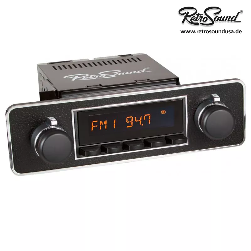 RETROSOUND Frontblende - "Euro black w/ chrome trim"