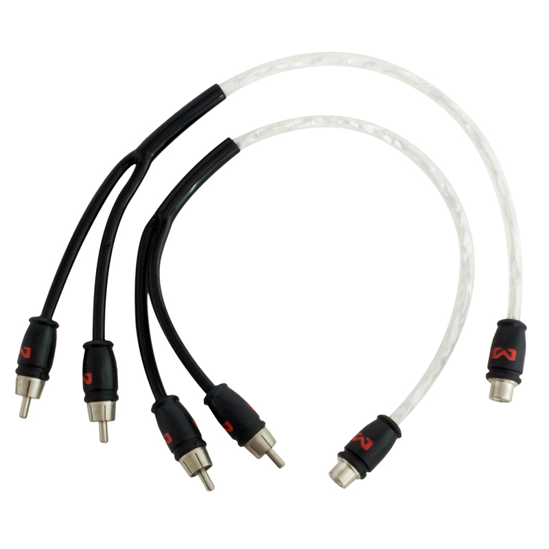 Ampire Cinch Audio Y-Kabel 30cm, 2 Stecker - 1 Buchse