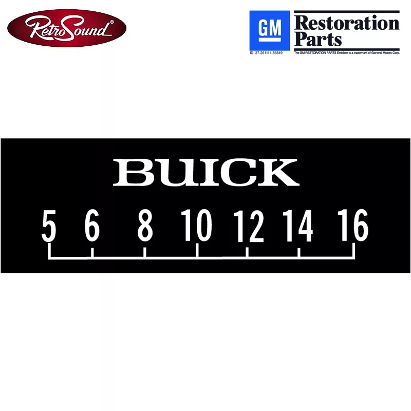 Retrosound SCP26 bedruckte Displayschutzfolie "Buick", 3er Set