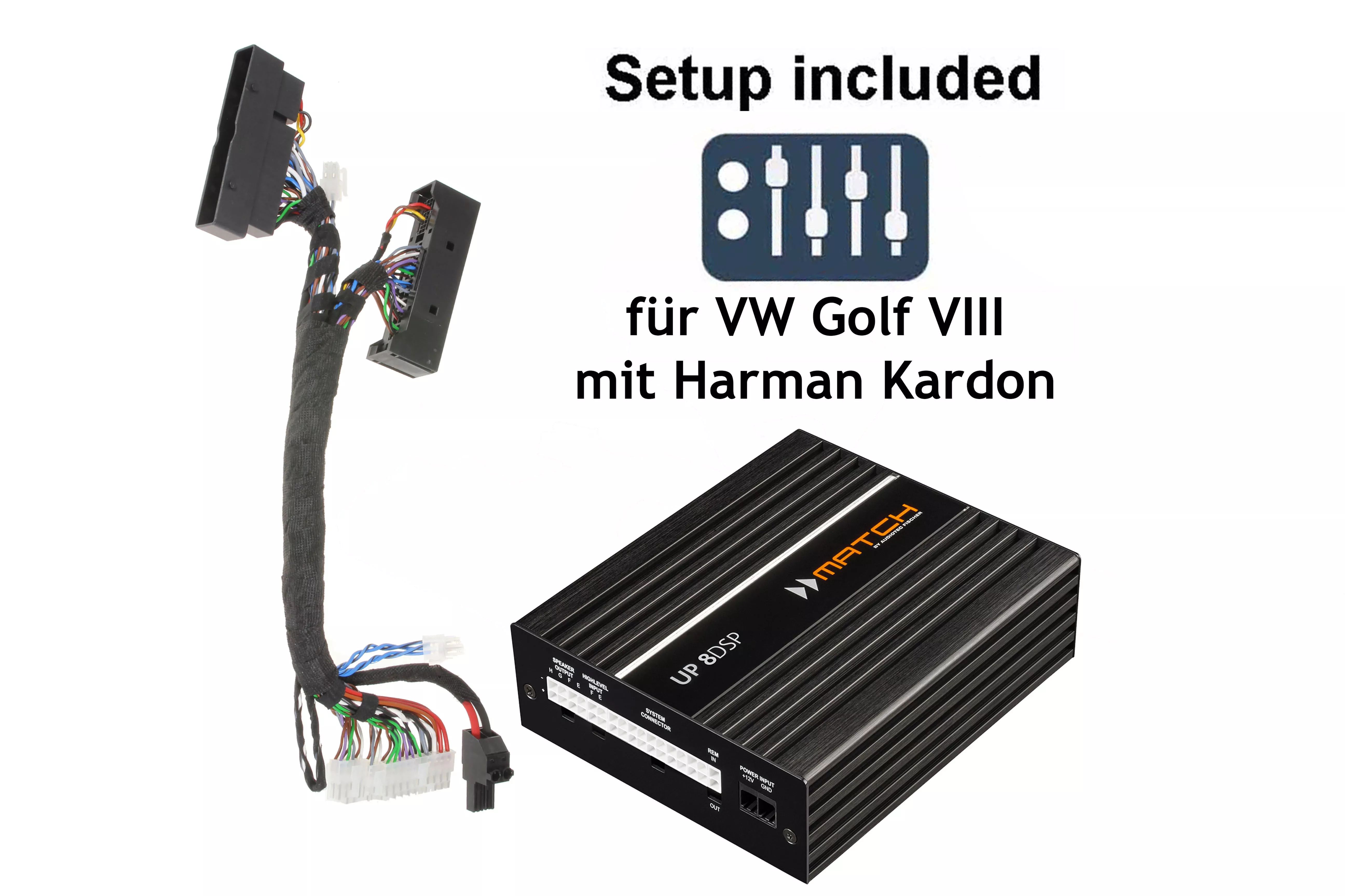 VW Golf 8 mit Harman Kardon | 8-Kanal DSP Soundupgrade | ohne Subwoofer