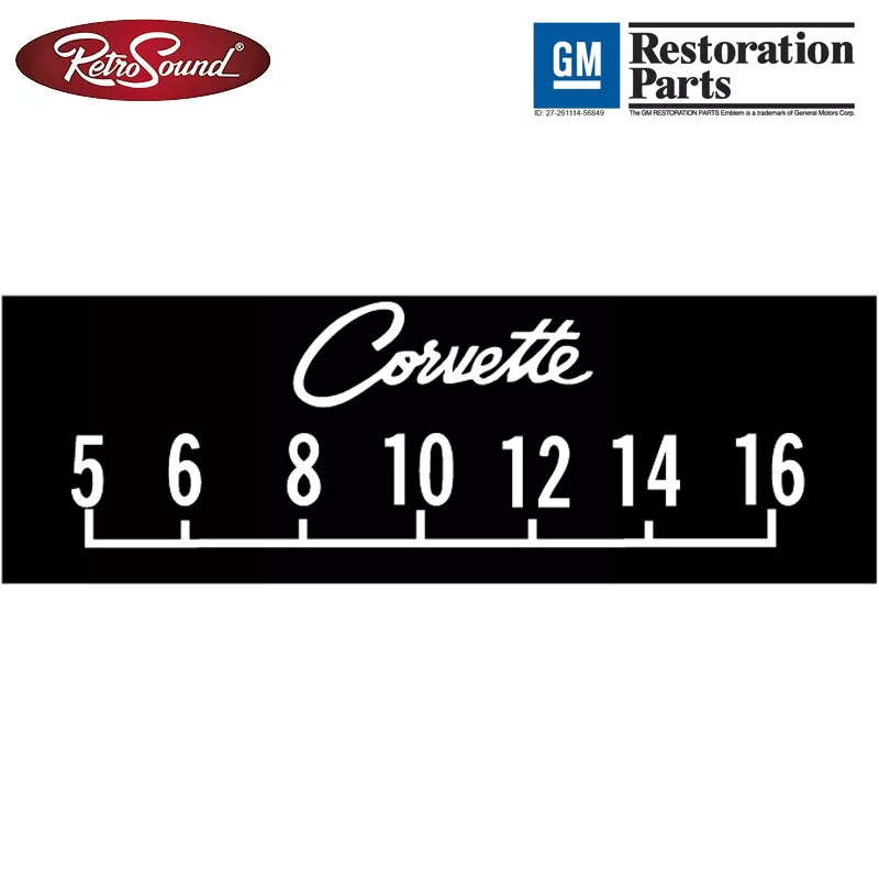 Retrosound SCP18 bedruckte Displayschutzfolie GM ''Corvette'', 3er Set