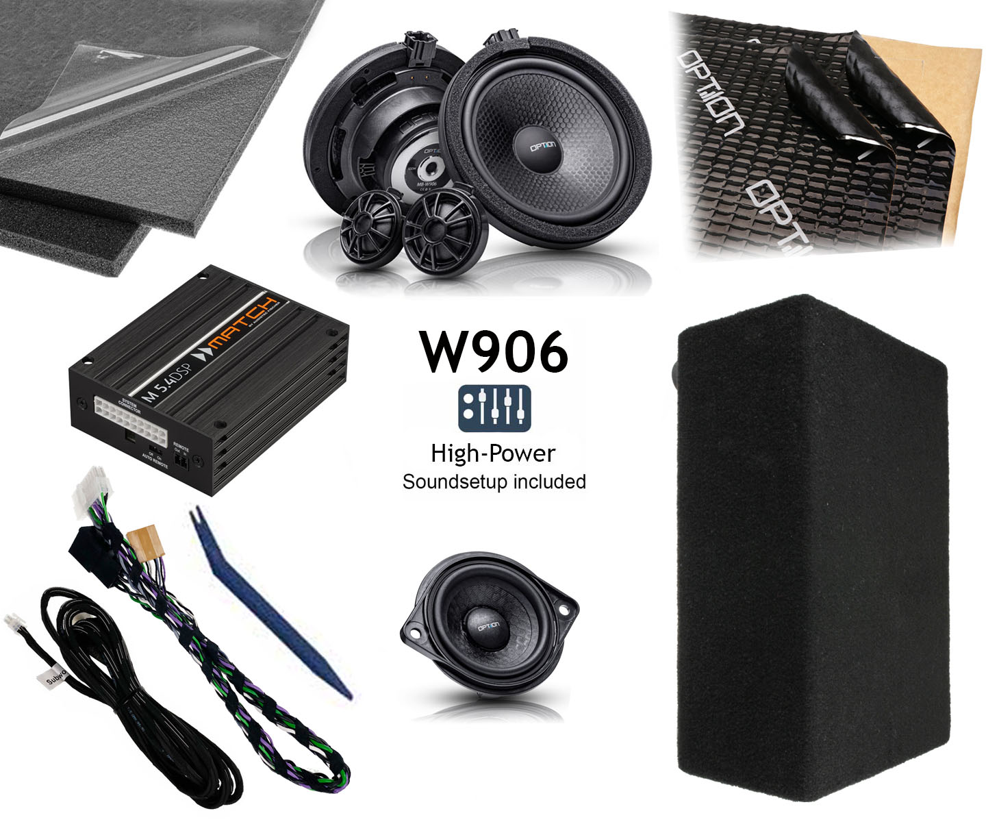 Mercedes Benz Sprinter W906 Soundupgrade| Match M5.4DSP|Lautsprecher|Dämmungl|Bassreflexsubwoofer