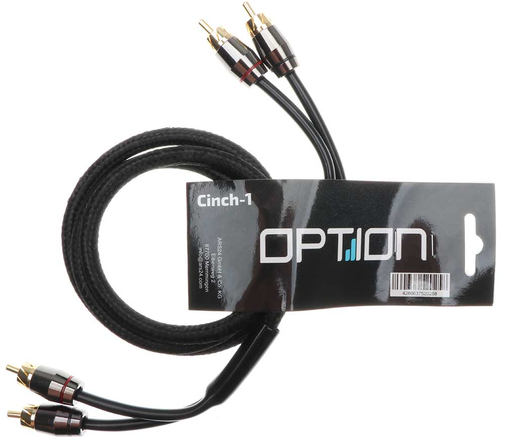 OPTION 2-Kanal Cinchkabel 1m 