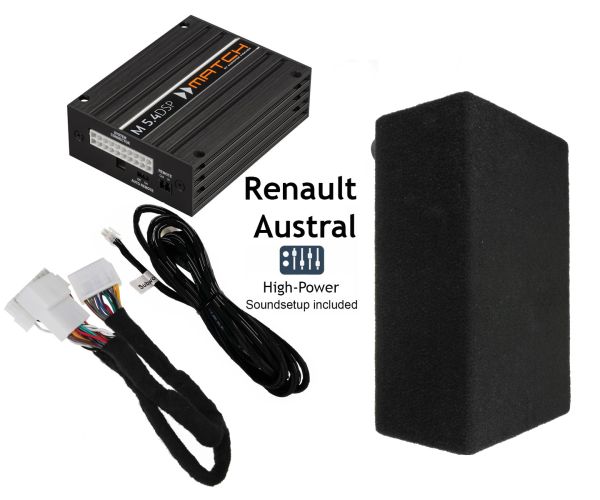 Renault Austral 2022--> | Soundupgrade-Set | Plug&Play DSP-Verstärker | Subwoofer