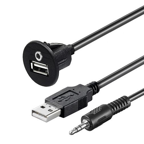 Ampire XUB150 USB Einbaubuchse mit 150cm Kabel, 15,00 €